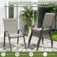 9 PCS Outdoor Patio Dining Set,Patio Table and Chairs Metal Outdoor Patio Furniture Set with Umbrella Hole,Dining Table Set with 8 Teslin Chairs for Deck,Backyard and Garden